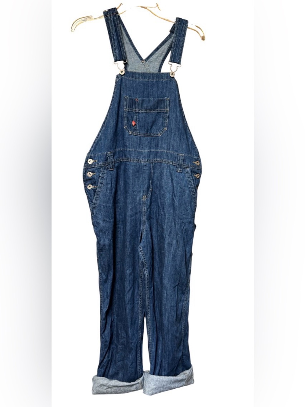 Women’s Relaxed Fit Bib Overalls SZ M